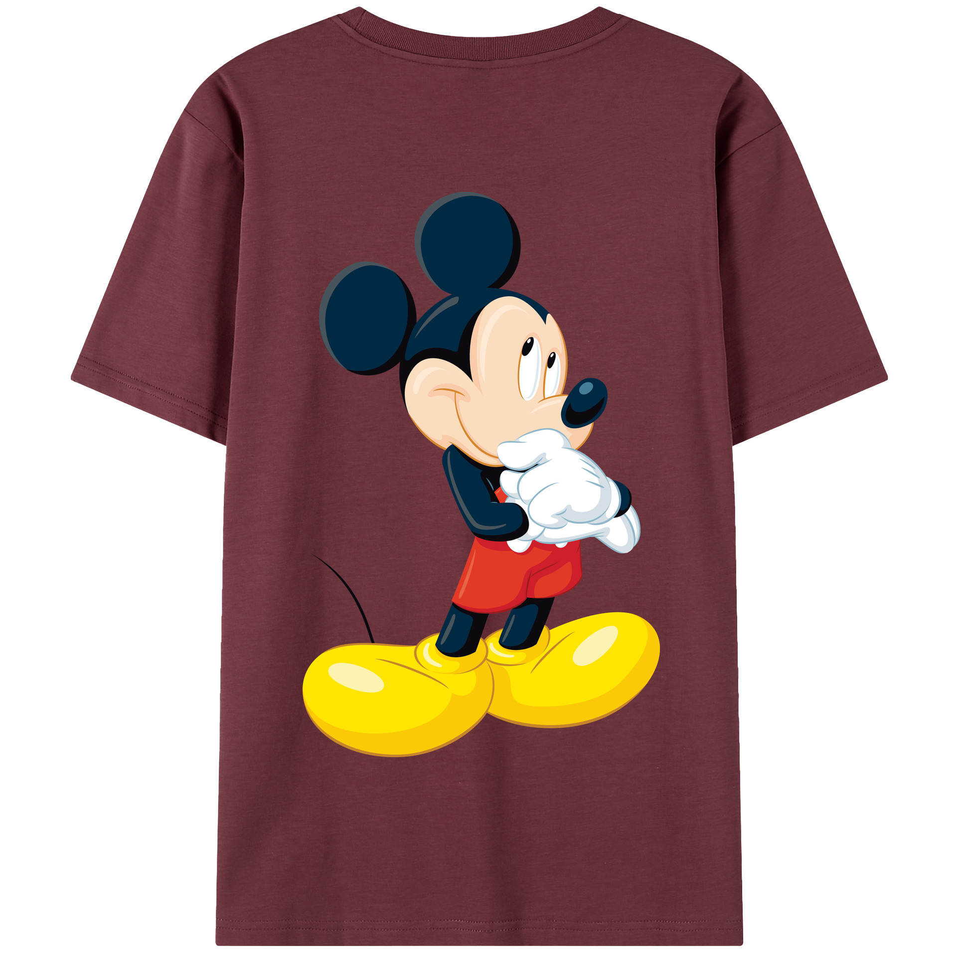 （画像用） ミッキーマウス Mickey Mouse 綿100％半袖Tシャツ（背面プリント）